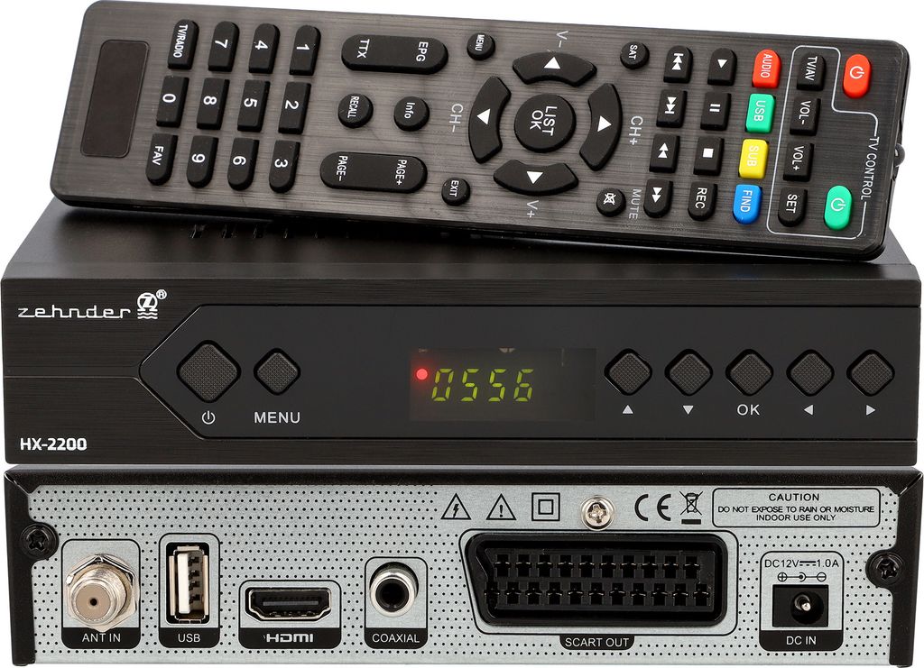 Zehnder HX-2200 Sat Receiver mit Aufnahmefunktion, AAC-LC, Produktbild 