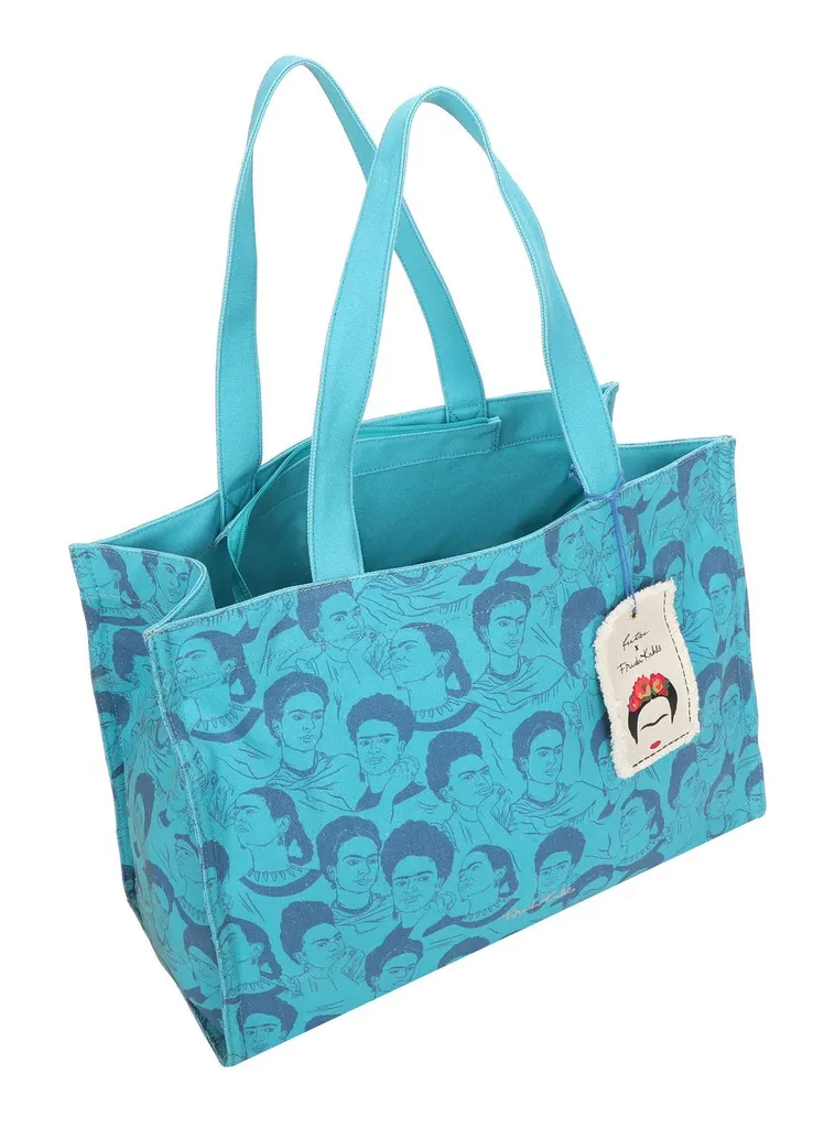 Fritzi aus Preußen borsa shopper borsa a tracolla Easy 01 Canvas Shopper Frida Heads petrolio - 5