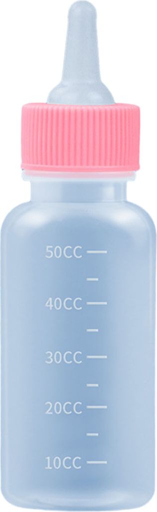50 ml/120 ml Haustier-Milchflasche, klare Skala, weicher Nippel, Silikon-Haustier-Fütterungsflasche für Kätzchen, Welpen, Neugeborene Haustiere