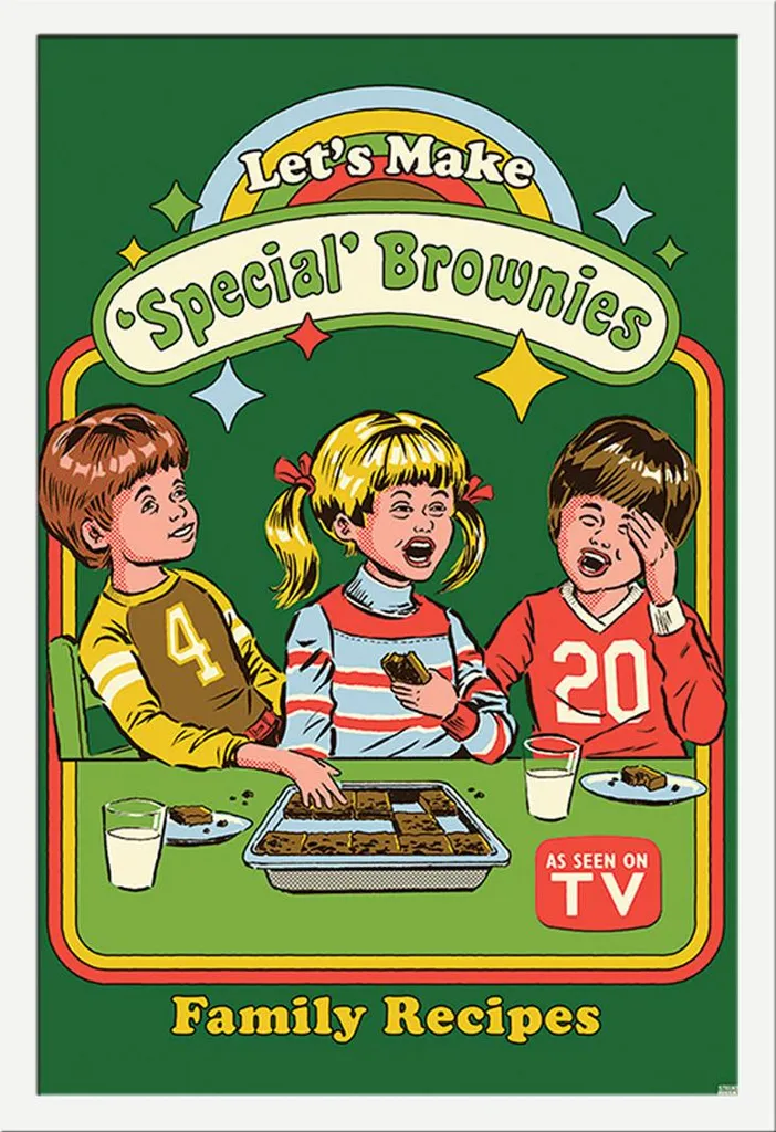 Set Poster Steven Rhodes Special Brownies + Cornice Bianco Shinsuke