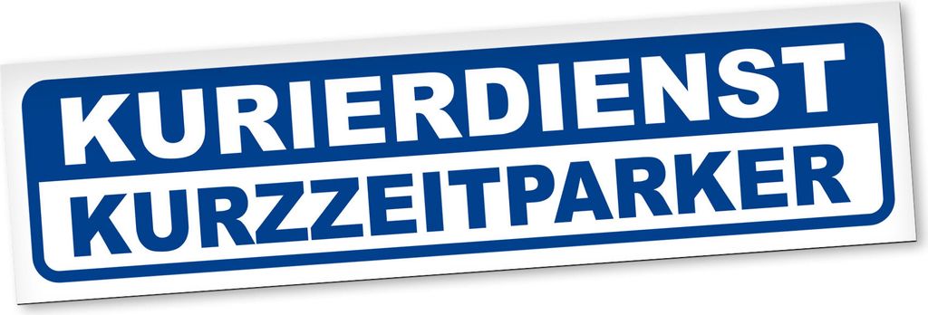 PantherPixel Kurierdienst Kurzzeitparker Magnetschild Auto Service Magnetfolie Geschenkidee 30 x 8 cm STANDARDFARBFOLIEN