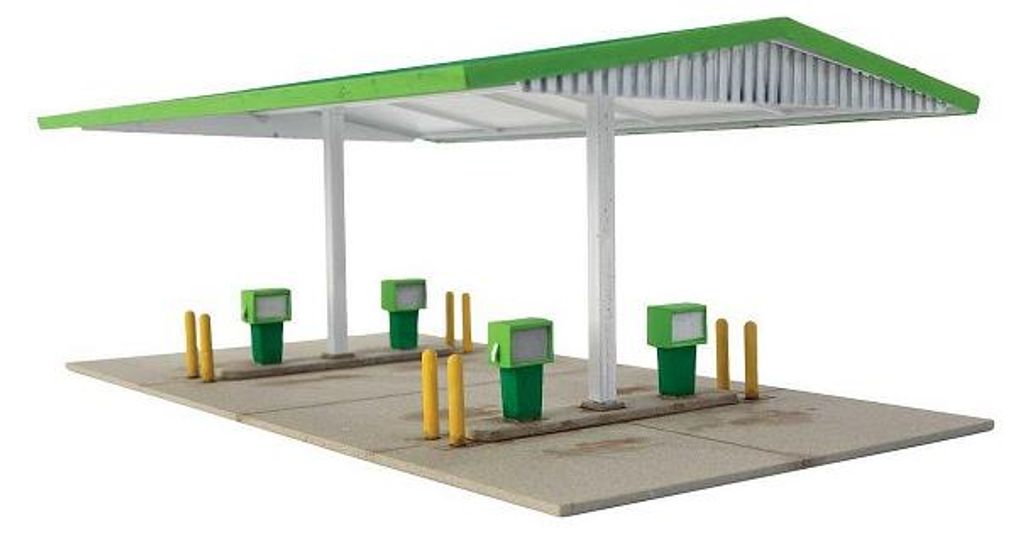 Walthers 533542 - 1/87 / H0 Moderne Tankstelle - Neu