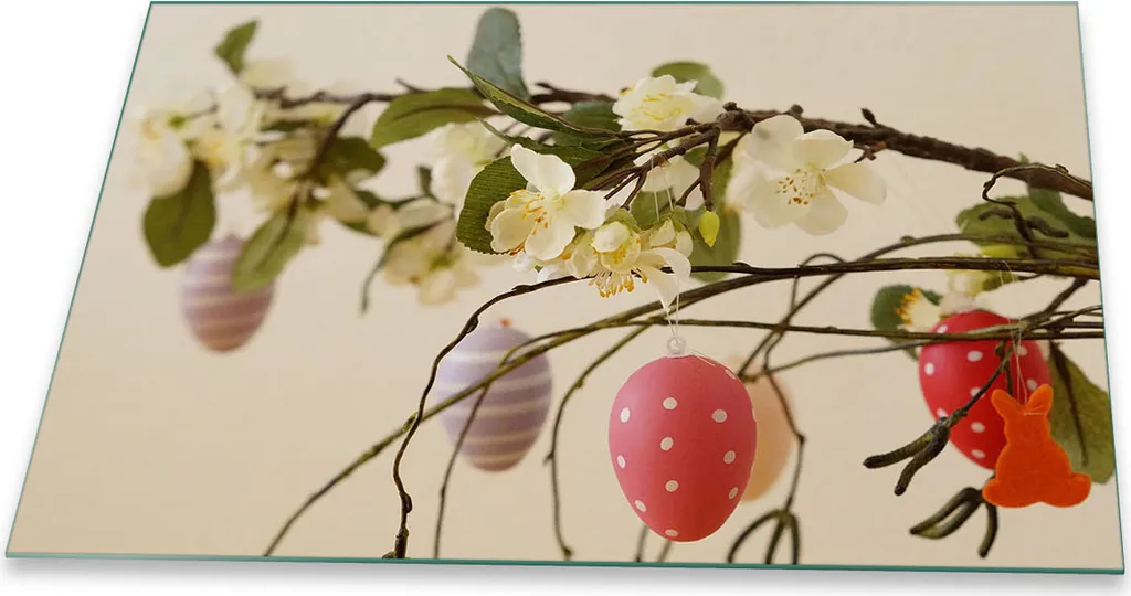 Coprifornelli in Vetro Artistico 80x52 - Stampa di Pasqua