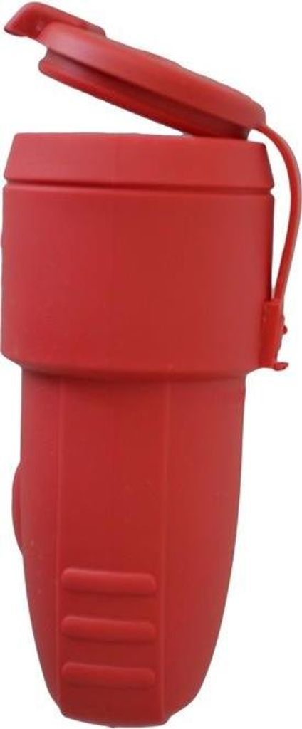 Gummikupplung mit Deckel Schuko Kupplung Rot IP44 16A Schutzkontakt