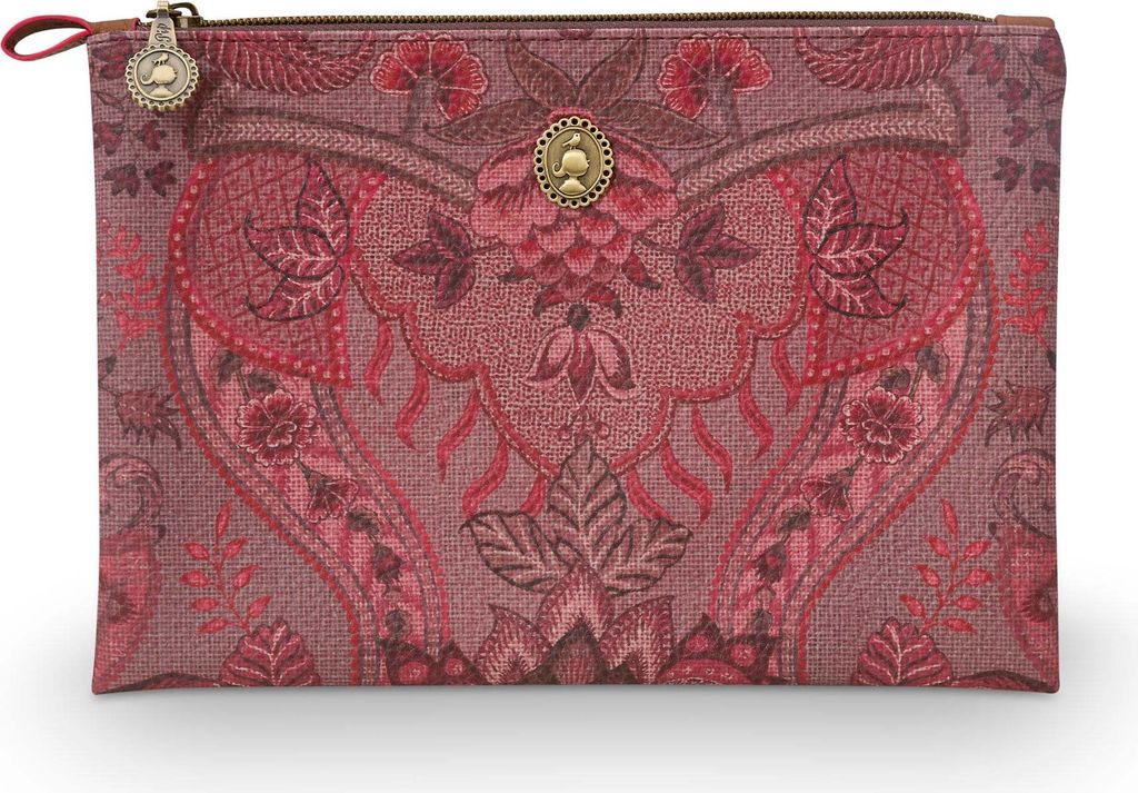 Pip Studio Kulturbeutel Cosmetic Flat Pouch Kyoto Festival Dark Pink altrosa