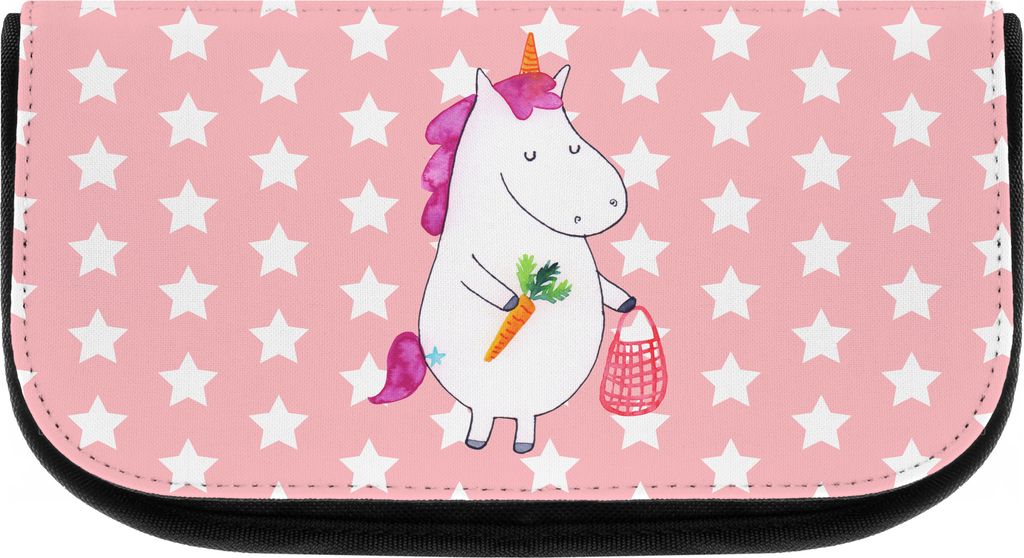 Mr. & Mrs. Panda Organizer Einhorn Vegan - Rot Pastell - Geschenk, aufbewahrungstasche, Tasche, Unicorn, Gesund Leben, essen, Kulturtasche, Beauty ...