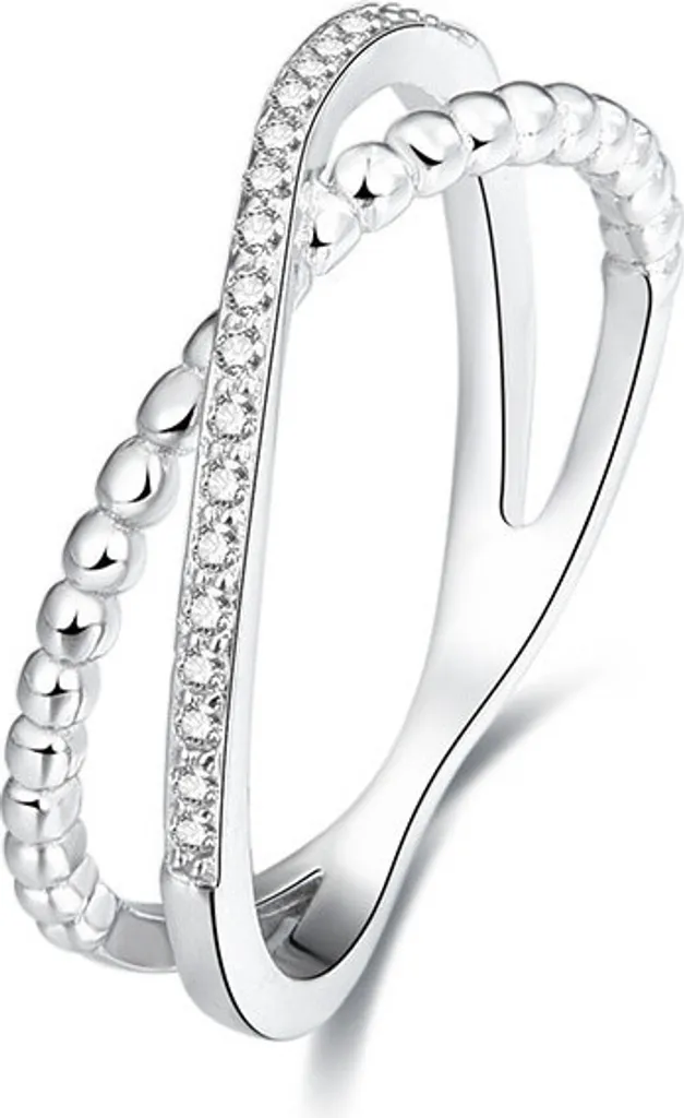 Anello doppio in argento AGG145, 54 mm
