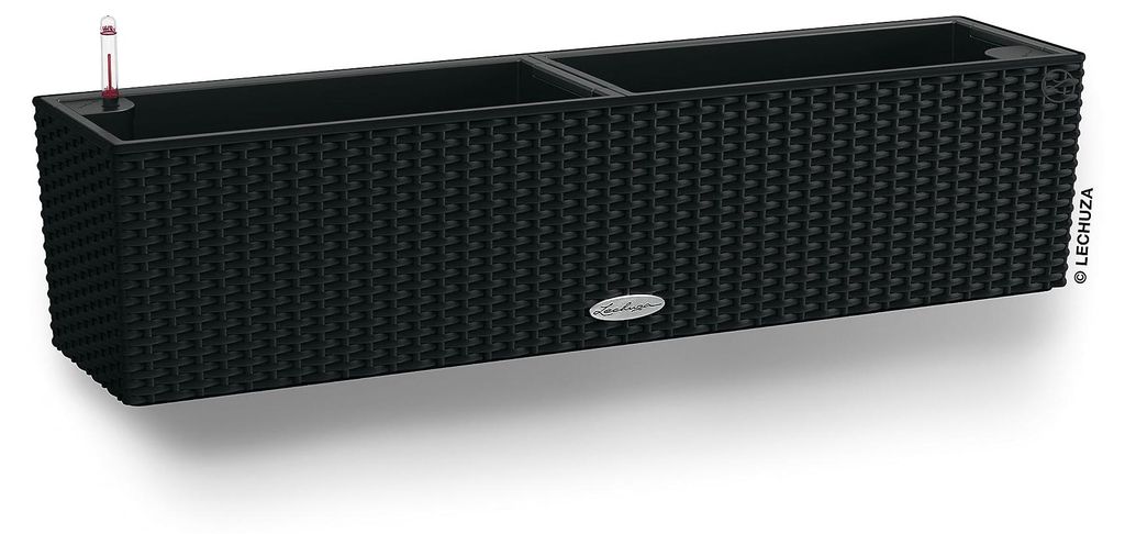 LECHUZA Bac à plantes BALCONERA Cottage 80 noir graphite | Image du produit 