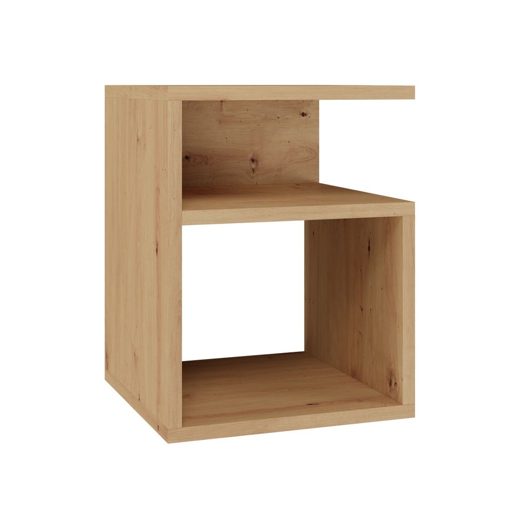 Table de chevet TINI 30x30x40 cm. Chêne artisanal Image du produit 