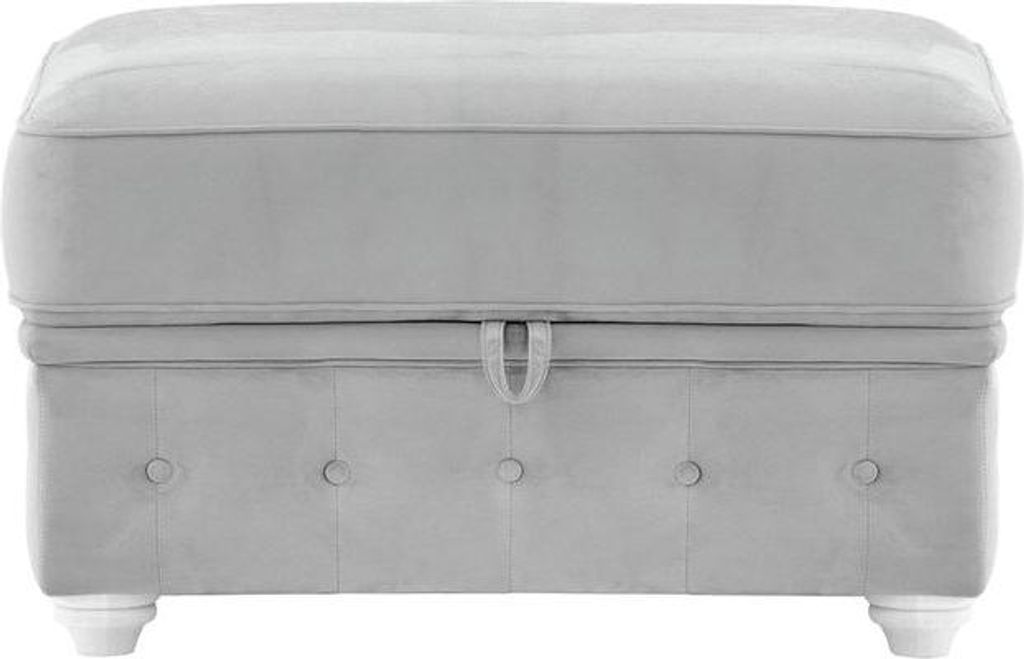 Chesterfield Borneo Aufbewahrungshocker-Velluto 15-white