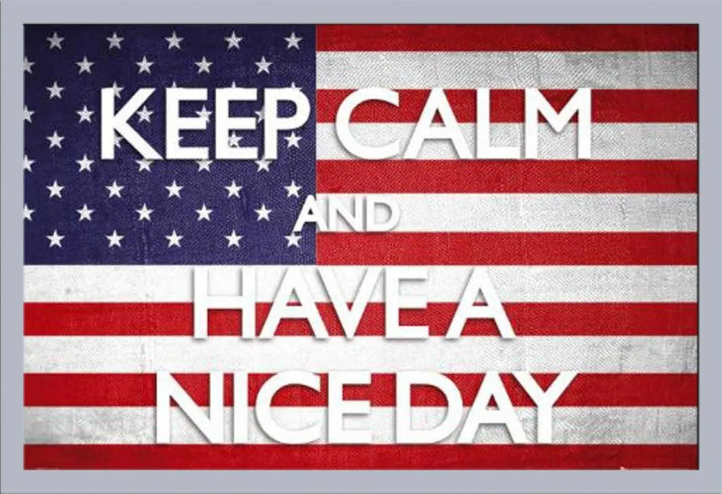 Keep Calm - Poster - Have a nice Day + cornice rimovibile, Shinsuke® Maxi MDF argento, vetro acrilico