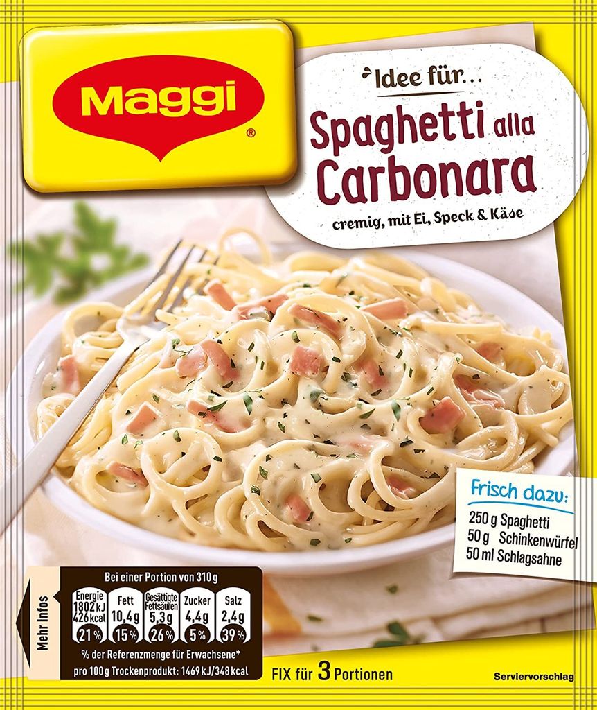 14x MAGGI - Fix - Idée pour ... - Spaghetti alla Carbonara Image du produit 
