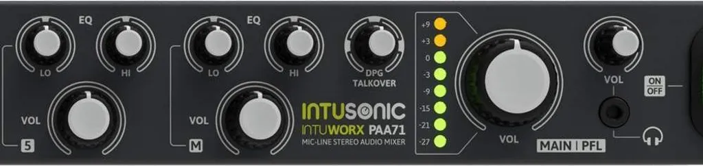 Table de mixage PAA71 Intusonic avec amplificateur intégré 100V - 6