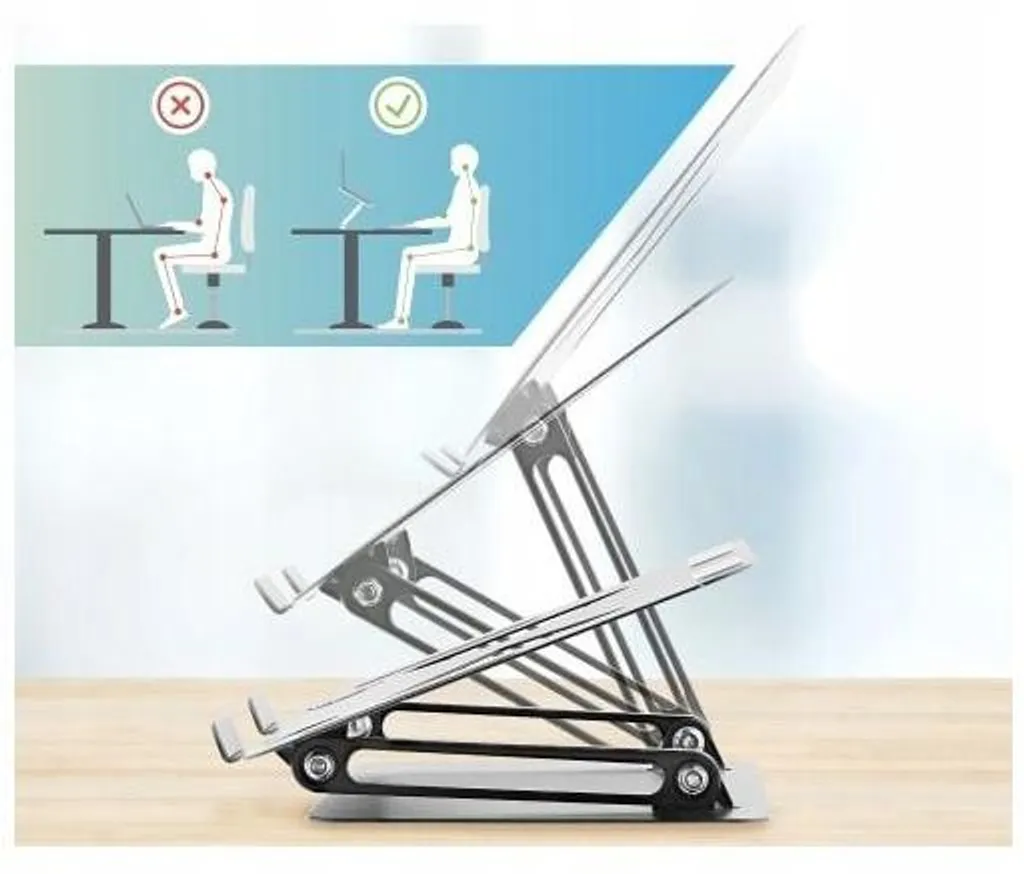 Support Ordinateur Portable pour Télétravail Ergonomique T'nB - Gris