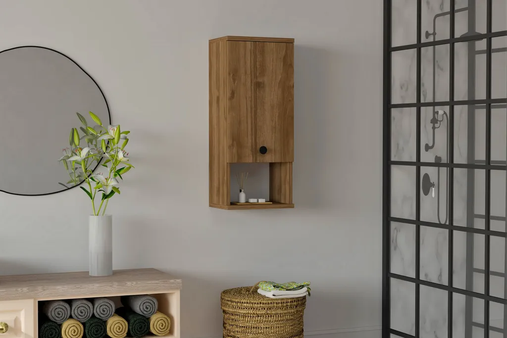 Scarpiera Skye Decor Melamina Noce - 71x30x21,8 cm - Montaggio Facile