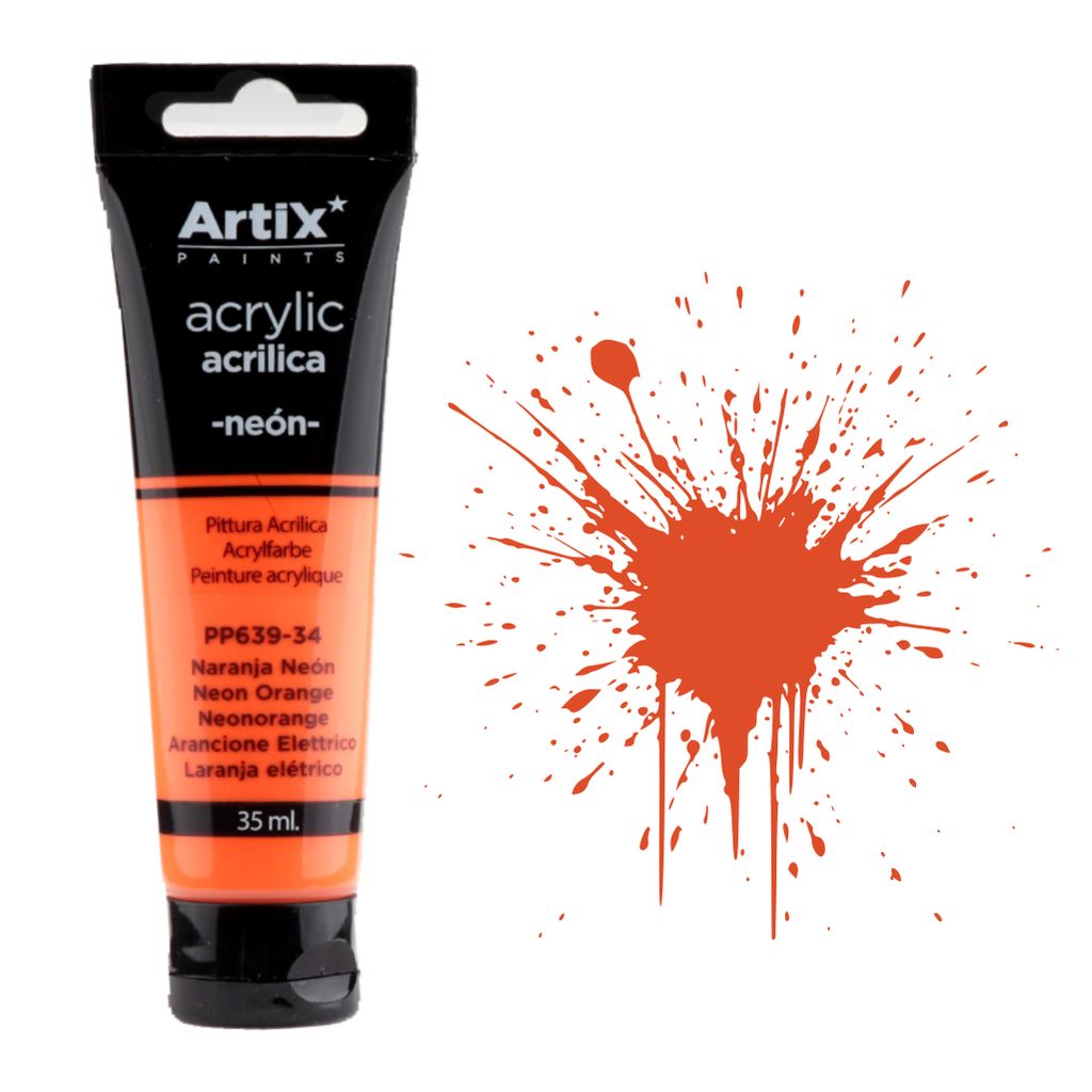 Acrylfarbe NEON ORANGE Artix PP639-34, 35ml