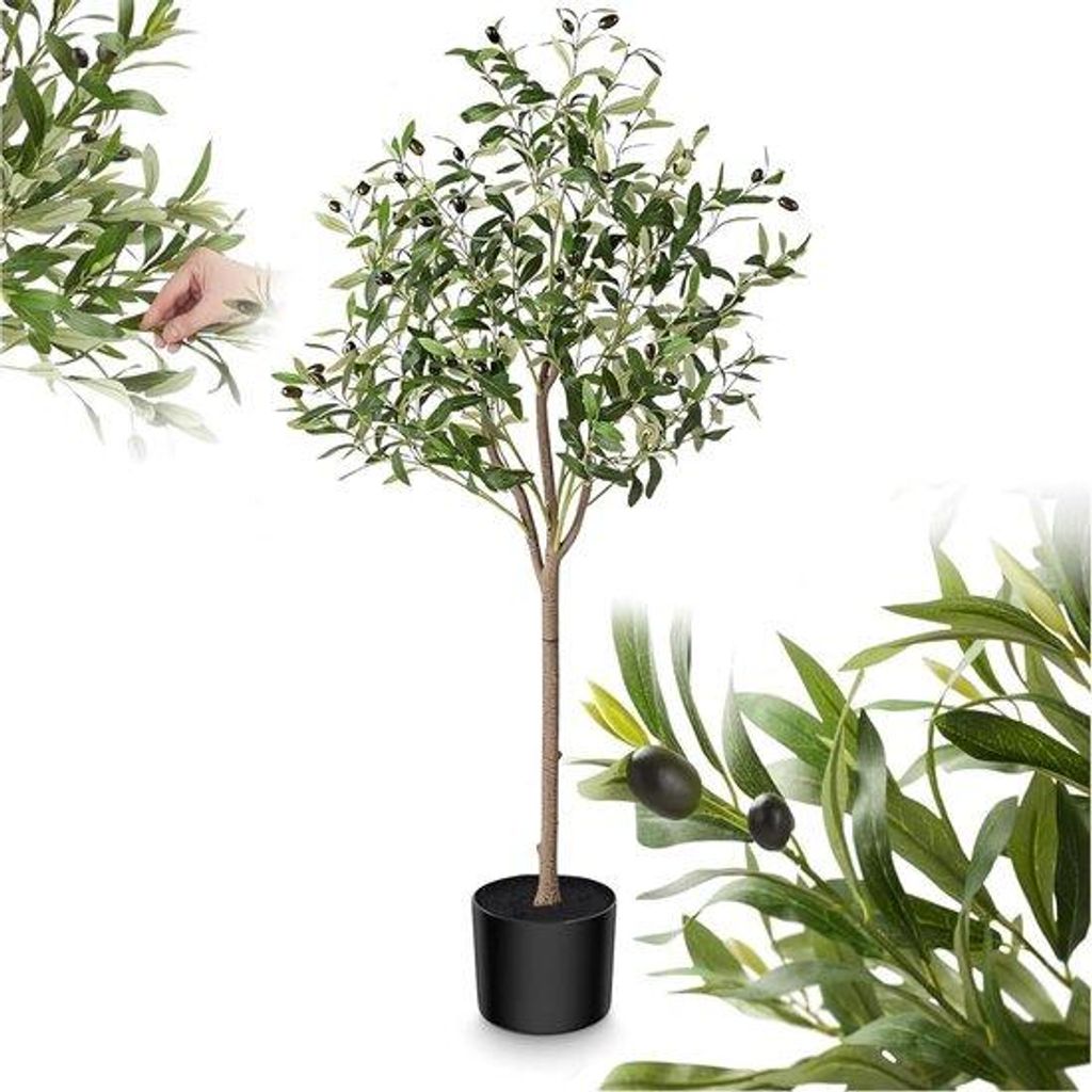 Kunstmatige Olijfboom, 180cm, Kunstplanten, Groot, Kunstmatig, Binnen en Buiten, Geschikt voor Balkon, Kamer, Woonkamer, Badkamer