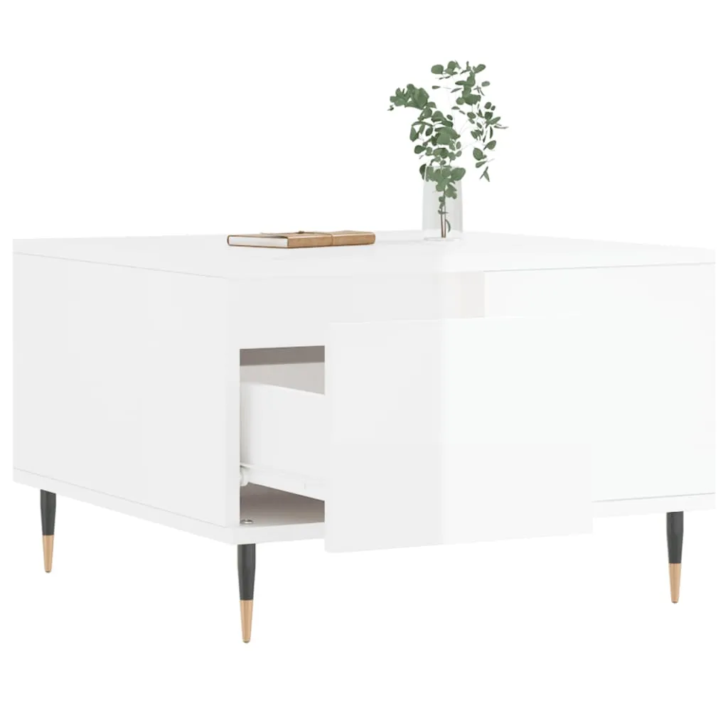 Offerta Tavolino Salotto Bianco Lucido 55x55 vidaXL - Design a Prezzo Shock - 5