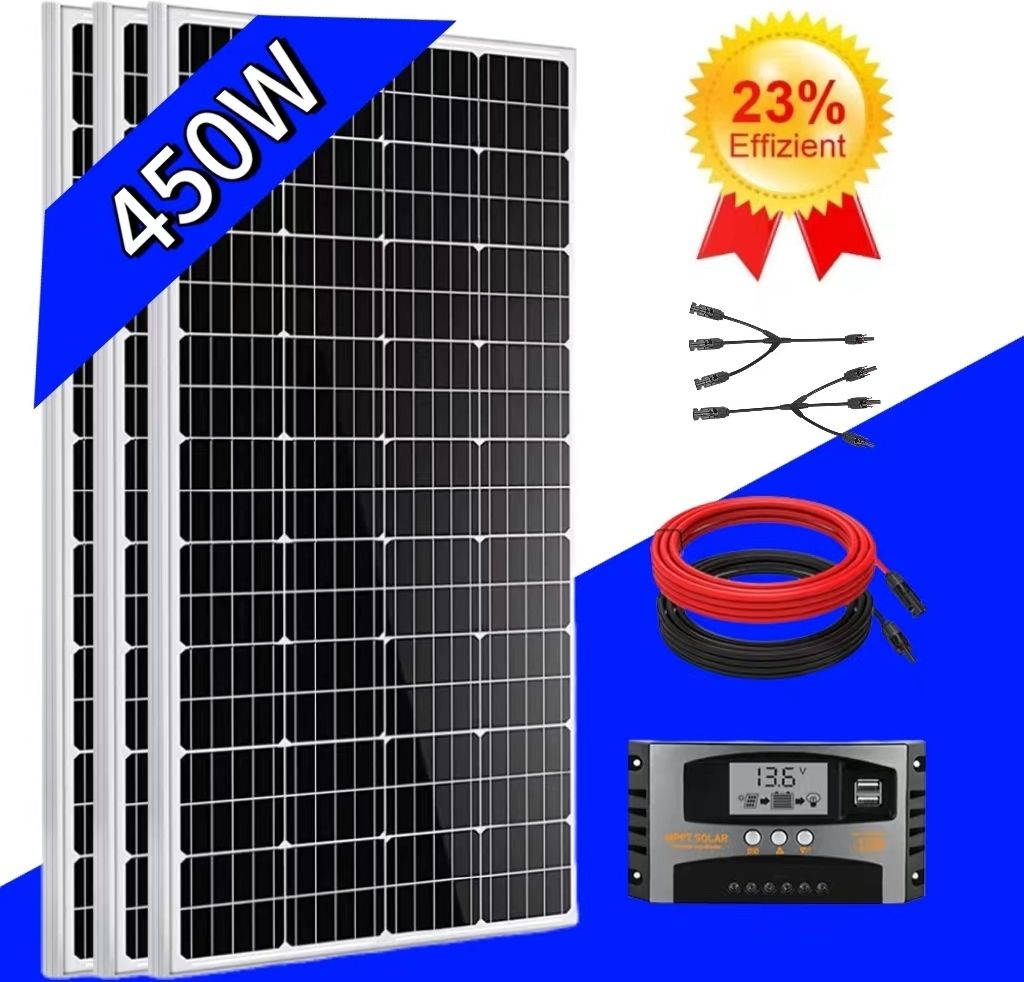 Gliese 450W Monokristallines Solarmodul Kit Solarpanel Solaranlage PV Solarmodul Für Wohnwagen Camping Boot 0% MwSt