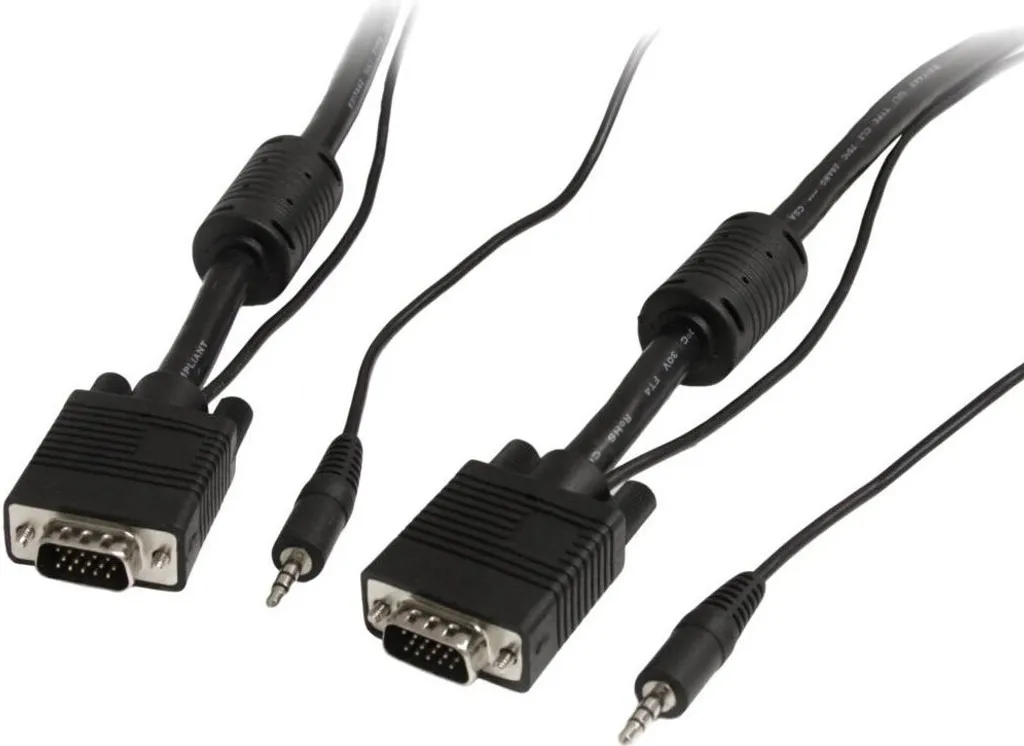 Cavo Monitor VGA StarTech 2 Metri con Jack Audio 3.5mm - Nero Coax - 4
