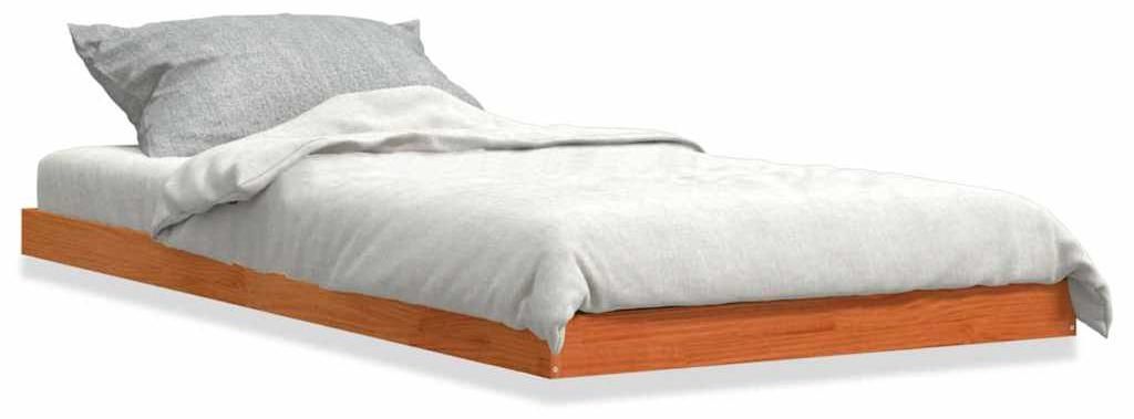 vidaXL Massivholzbett Wachsbraun 90x200 cm Kiefer Produktbild 