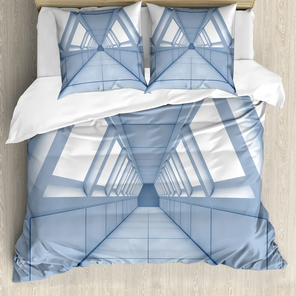 Set Copripiumino Anallergico Abakuhaus 155x220 - Bianco Futuristico