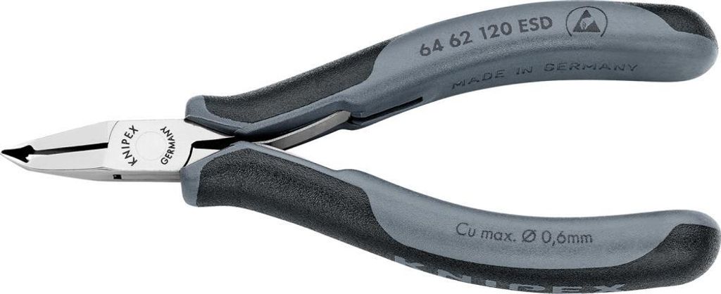 KNIPEX 64 62 120 ESD Elektronik-Vornschneider ESD mit Mehrkomponenten-Hüllen 120 mm