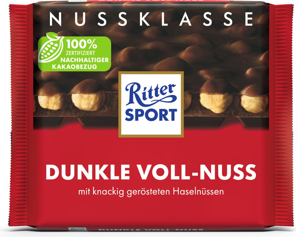 Ritter Sport Dunkle Voll Nuss avec des noisettes entières Image du produit 