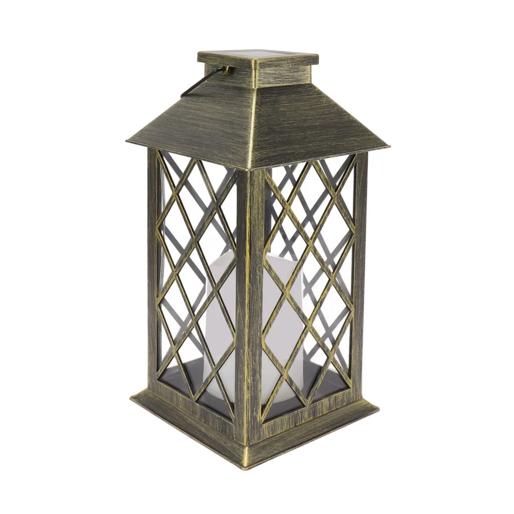 Lanterne de jardin en bronze robuste pour éclairage extérieur stable - 6