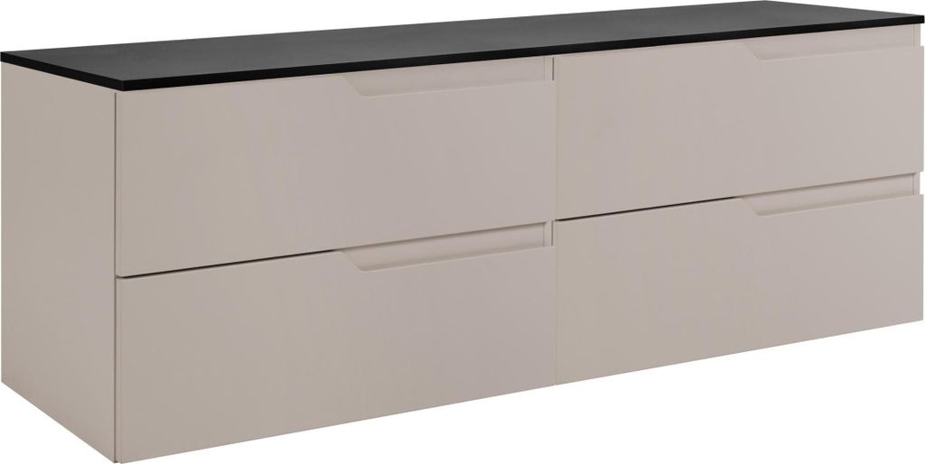 RODAN | Waschbeckenunterschrank - Beige und Schwarz - 160 Produktbild 