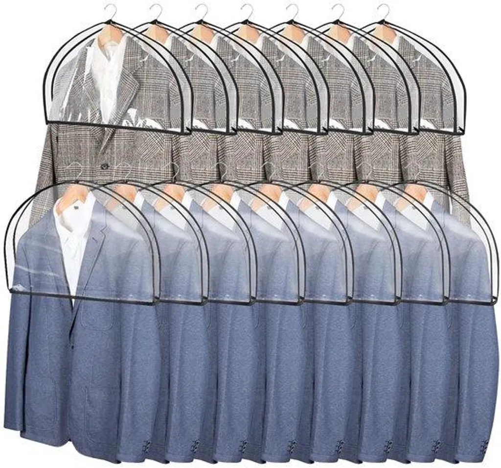Housses pour vêtements anti-poussière transparentes de 60x30x5 cm anti-pli