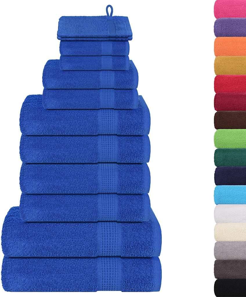 vidaXL Set di 12 asciugamani FROGN Blu 360 g/m² Immagine del prodotto 