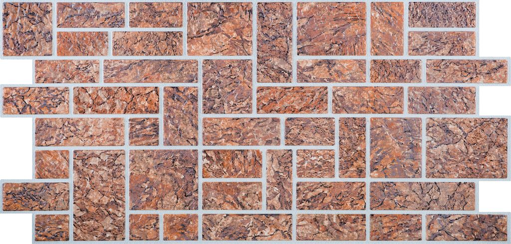 Dekorplatten aus PVC - Dekorative Wandpaneele mit 3D Look als Wandverkleidung - Stein Optik (1 Paneel Sparpaket 986 x 496 mm) Steinoptik Stone rust...
