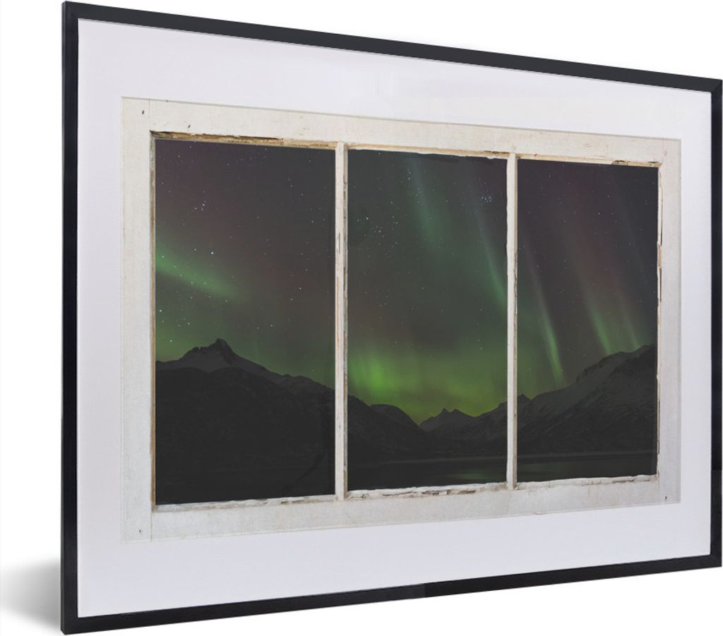 MuchoWow® MuchoWow® Gerahmtes Poster Ausblick - Aurora - Produktbild 