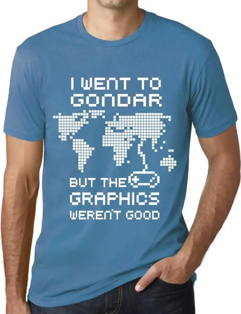 Herren Grafik T-Shirt Ich war in Gondar aber die Grafiken waren nicht gut – I Went To Gondar But The Graphics Weren’t Good – Öko-Verantwortlich
