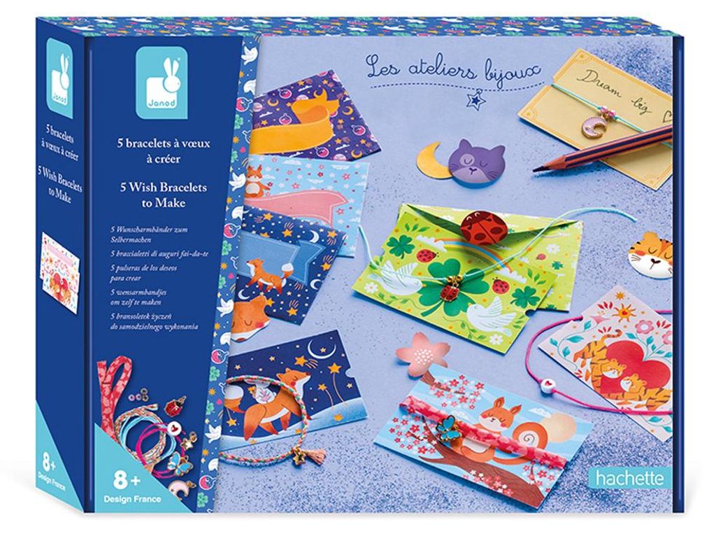 Janod Schmuckset - Wunscharmbänder Bastelset für Kinder