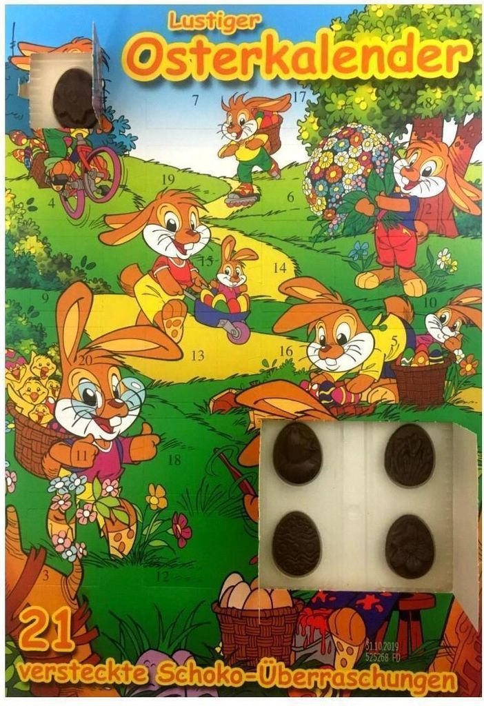 WAWI Osterkalender in Milchschokolade 21 Schoko Produktbild 4