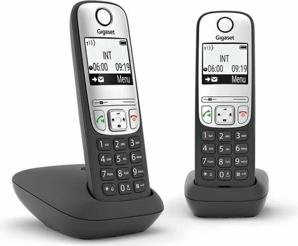 Téléphone fixe GIGASET A690 Duo avec deux combinés sans fil ergonomiques