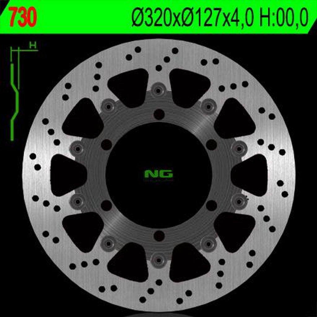 Ng Vordere Bremsscheibe Für Ktm 625/640/690 (320X127X4) (6X6.5Mm)