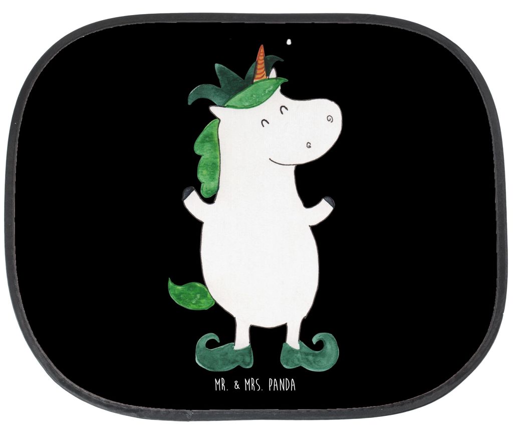 Mr. & Mrs. Panda Sonnenblende Auto Einhorn Joker - Schwarz - Geschenk, Einhörner, Sonnenschutz, hitzeschutz, Unicorn, Kasper, Mittelalter, Gaukler