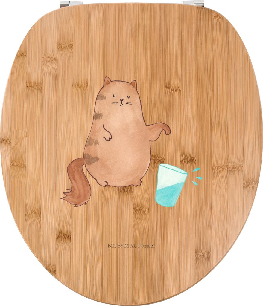 Mr. & Mrs. Panda Toilettendeckel Katze Wasserglas - Transparent - Geschenk, Cats, Klobrille, WC Sitz, Wasser, WC-Sitz, Cat, klo deckel, Katzen, Brille