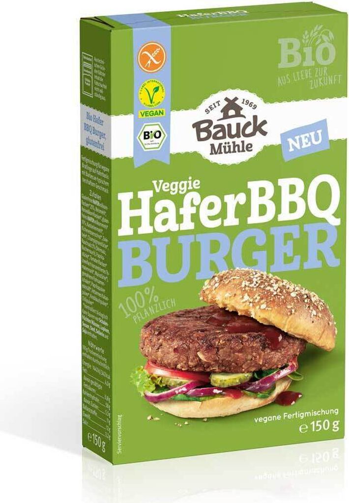 Bauckhof Veggie Hafer BBQ Burger  150g Produktbild 