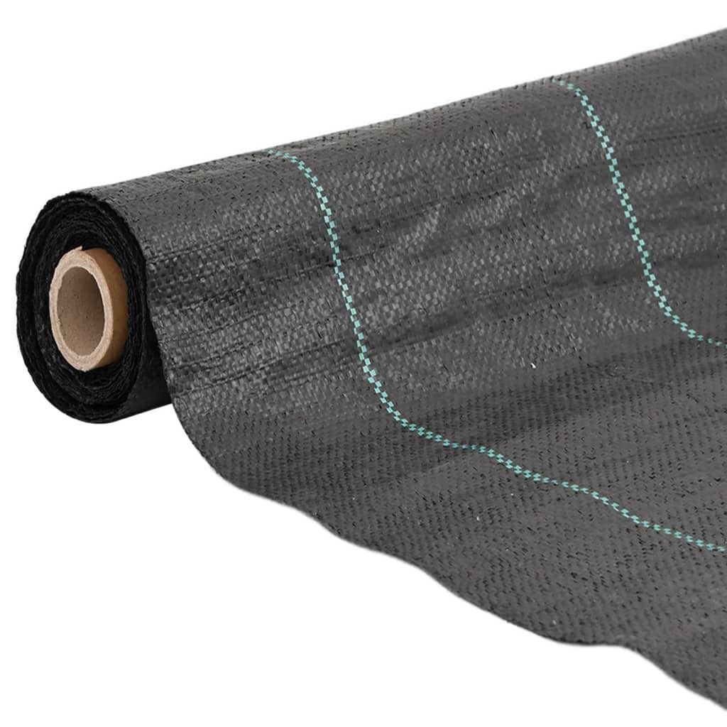 vidaXL Non-tissé contre les mauvaises herbes noir 2x200 m Image du produit 