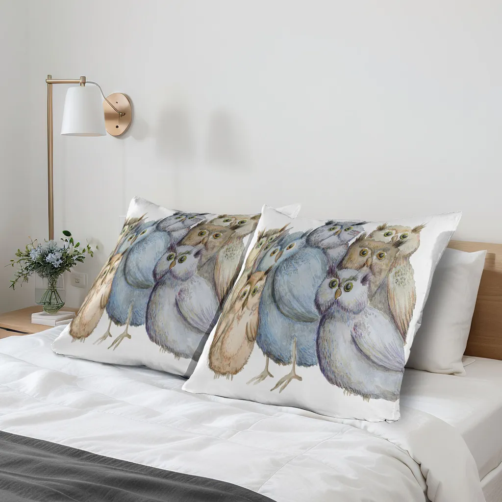 Federe Cuscini Gufo 80x80 ABAKUHAUS - Arredo Vintage Boho Chic