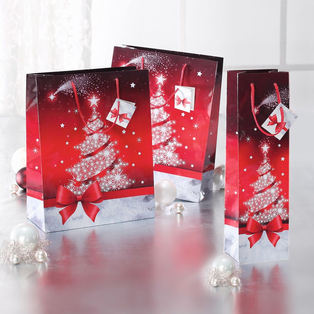 SIGEL GT022 Geschenktasche groß, Sparkling Tree, Produktbild 4