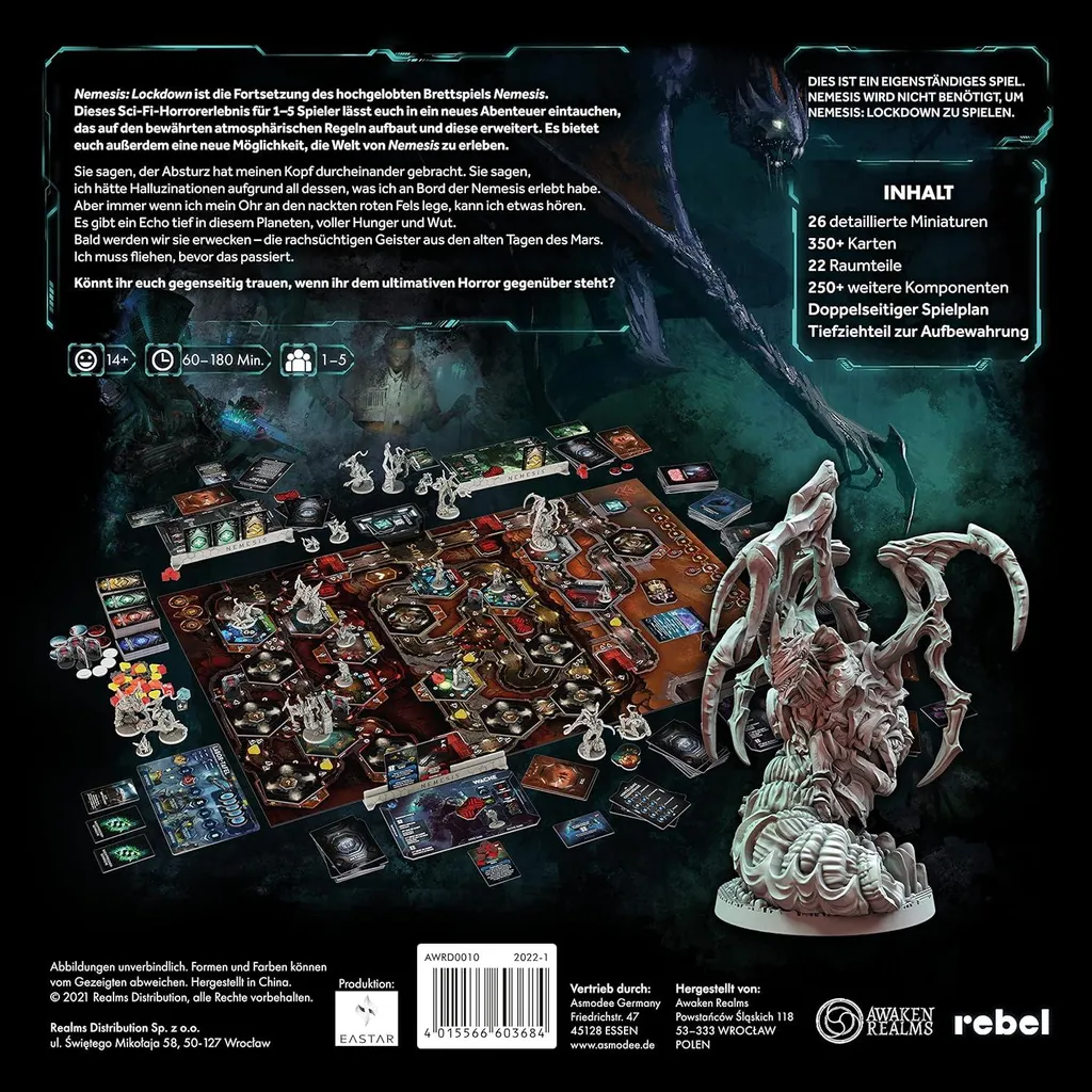 Nemesis Lockdown Jeu de Base - Figurines Détaillées et Horreur Spatiale