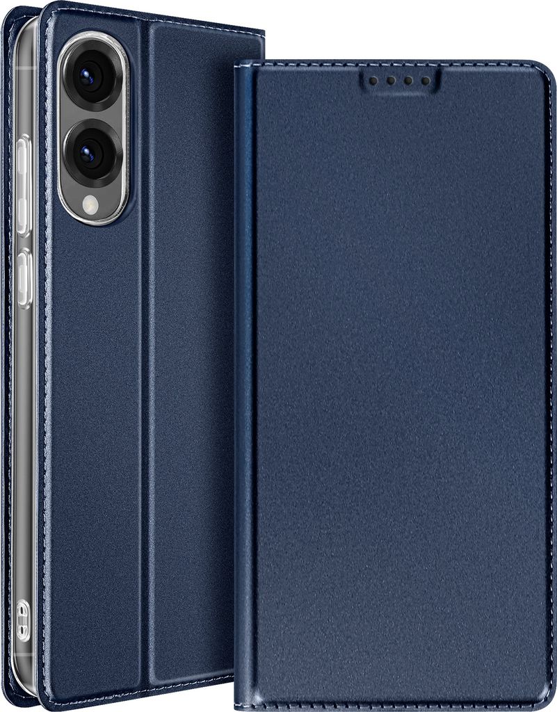 Dux Ducis, Hülle für Samsung Galaxy S25 Edge mit Klappständer für Video, Dunkelblau