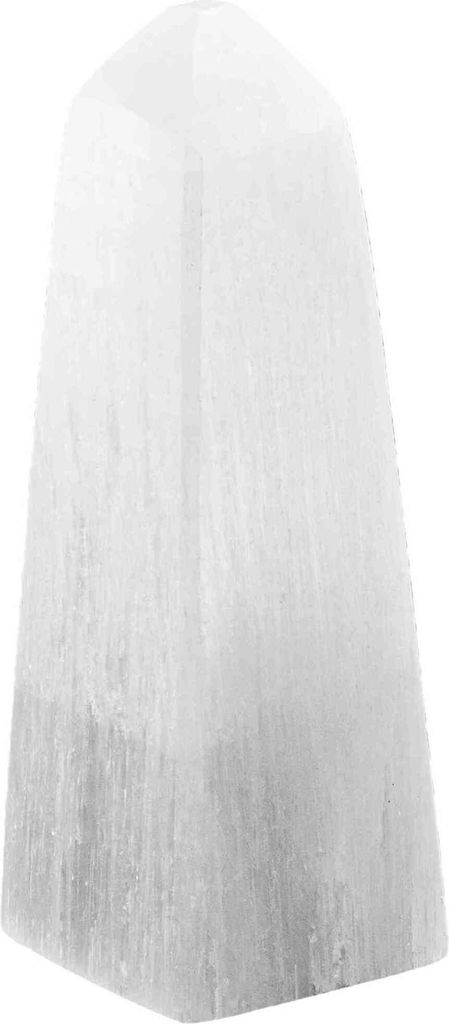 Selenit Obelisk Turm 10x3,5cm – Obelisk Turm für Meditation und Energiearbeit