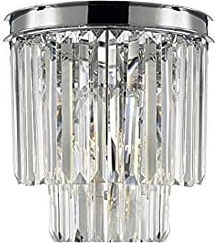 Applique murale design cristal chromé Hereford avec reflets miroirs
