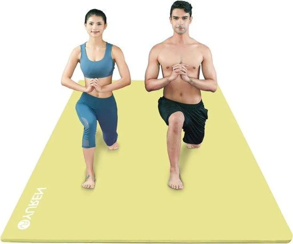 Tapis de yoga 200 x 130 cm contre les douleurs articulaires au sol